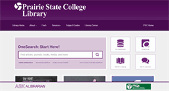 Desktop Screenshot of library.prairiestate.edu