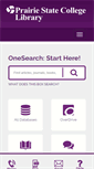 Mobile Screenshot of library.prairiestate.edu